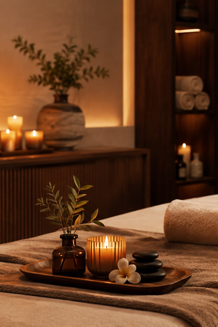 Candle and calm atmosphere